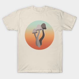 Toadstool Mushroom Sunset Graphic T-Shirt